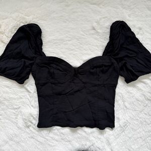 Aritzia Novella Blouse S - Black